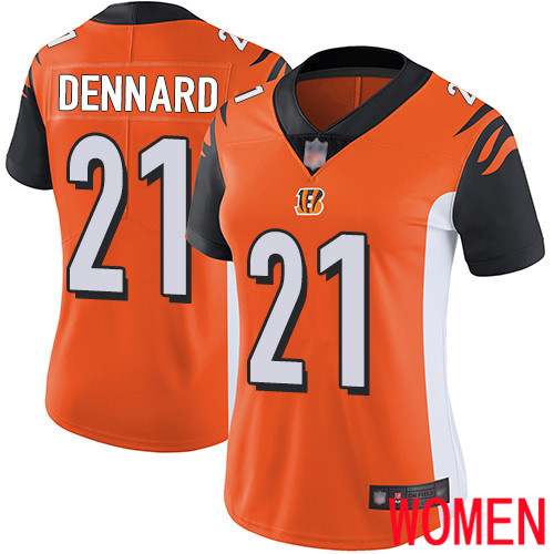 Cincinnati Bengals Limited Orange Women Darqueze Dennard Alternate Jersey NFL Footballl 21 Vapor Untouchable
